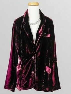 KYLA SEO CAITE Jasper Jacket Oxblood  Love Kyla Oxblood XL Velvet Soft Suiting
